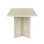 Hanah Home - Mesa de Comedor Travertino, 180x90x75 cm, Color Beige/Mármol, Tablero de Melamina, Capacidad 70 kg